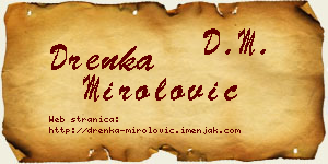 Drenka Mirolović vizit kartica